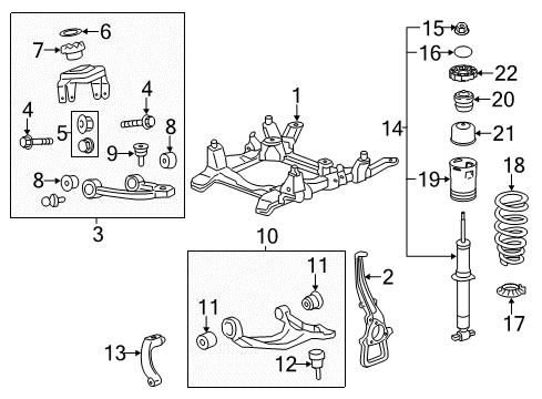 2011 Cadillac CTS Yoke,Front Shock Absorber Diagram for 25764673