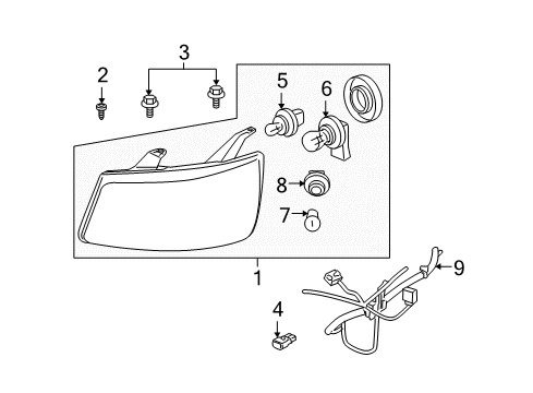 2007 Pontiac Torrent Headlamps, Electrical Diagram