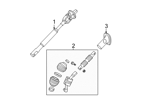 2007 Chevy Avalanche Steering Column & Wheel, Shroud, Switches & Levers Diagram 3 - Thumbnail