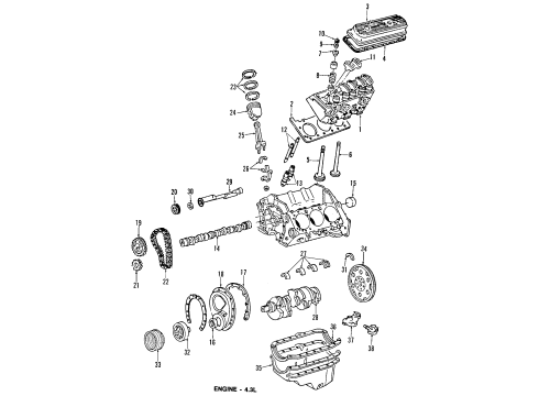 1985 Chevy G20 Engine Parts & Mounts, Timing, Lubrication System Diagram 1 - Thumbnail