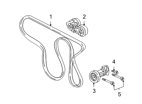 2008 Chevy Trailblazer Belts & Pulleys, Cooling Diagram 1 - Thumbnail