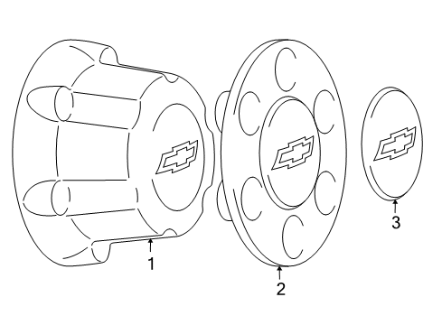 2006 Chevy Tahoe Wheel Covers & Trim Diagram