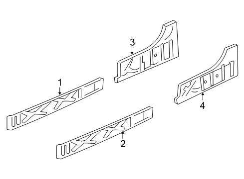 2013 Cadillac Escalade ESV Rocker Panel Diagram