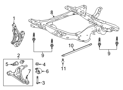 2024 GMC Terrain Front Suspension Components Diagram