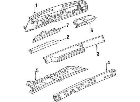 1986 Chevy Celebrity Insulator Assembly, Instrument Panel Sound Diagram for 10125692