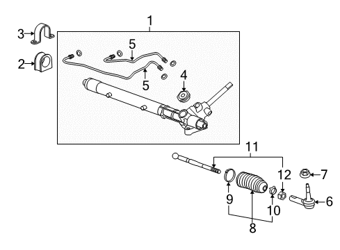 2013 Chevy Camaro P/S Pump & Hoses, Steering Gear & Linkage Diagram 3 - Thumbnail