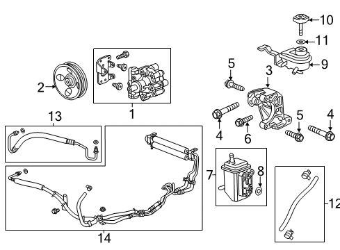 2015 GMC Terrain Reservoir, P/S Fluid Diagram for 95935646