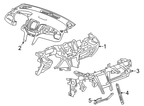 2020 Chevy Equinox Cluster & Switches, Instrument Panel Diagram 1 - Thumbnail