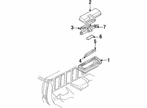 1994 Chevy C3500 Interior Trim - Cab Diagram 6 - Thumbnail