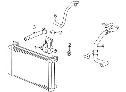 2007 Saturn Vue Cooling System - Hybrid Component Diagram