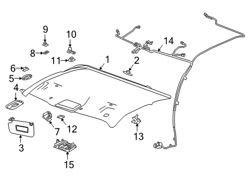 2022 Chevy Silverado 1500 LTD Microphone Assembly, M/Tel *Dark Grey Diagram for 84811000