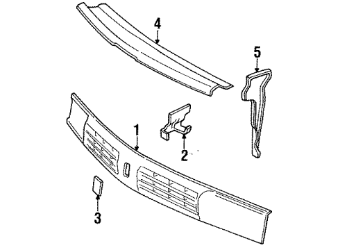 1996 Oldsmobile 98 Grille & Components Diagram