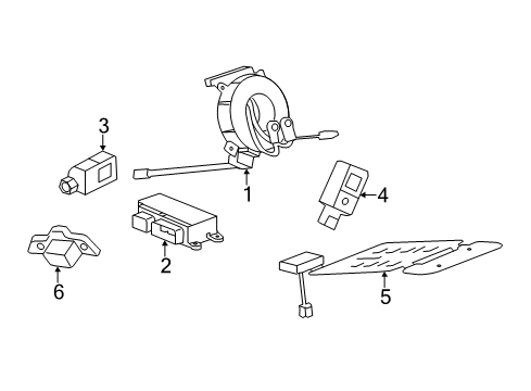 2018 Cadillac CT6 Air Bag Components Diagram 2 - Thumbnail