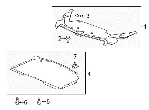 2015 Cadillac ATS Splash Shields Diagram 1 - Thumbnail