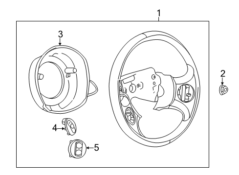 2004 Saturn Ion Shroud,Steering Wheel *Ebony Diagram for 22732611