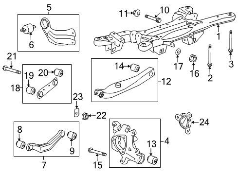 2015 Chevy Malibu Rear Suspension, Control Arm Diagram 1 - Thumbnail