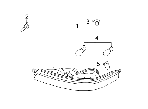 2005 Chevy Aveo Park & Side Marker Lamps Diagram