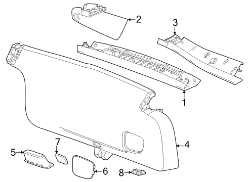 2024 Chevy Trax Interior Trim - Lift Gate Diagram