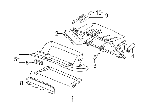 2018 Buick LaCrosse Liner, Instrument Panel Compartment Tray *Less Finish Diagram for 26674932