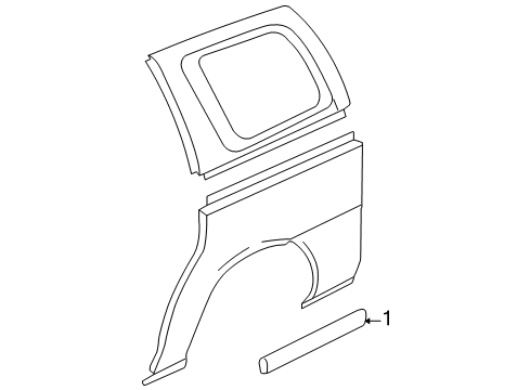 2006 Buick Terraza Exterior Trim - Side Panel Diagram