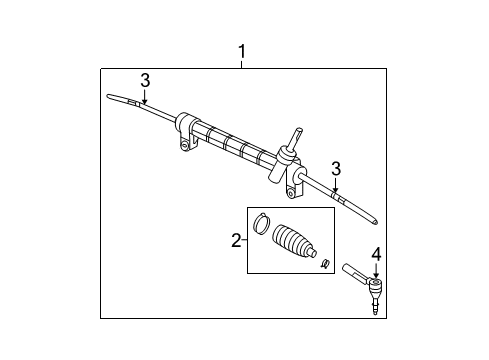 2009 Chevy HHR Steering Column & Wheel, Steering Gear & Linkage Diagram 4 - Thumbnail