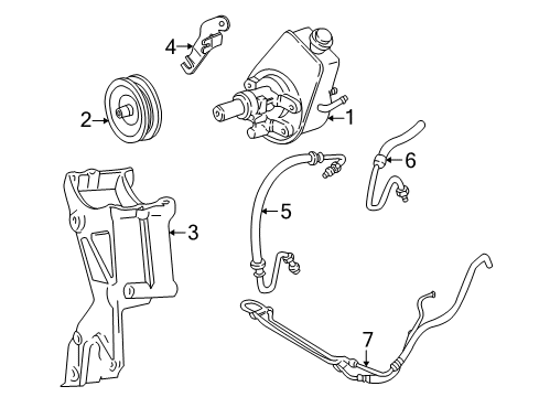 1990 GMC Safari P/S Pump & Hoses, Steering Gear & Linkage Diagram 7 - Thumbnail