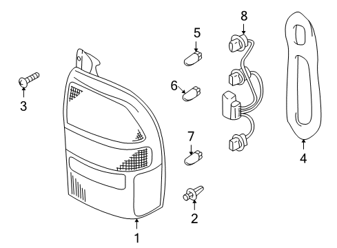 1999 Chevy Tracker Combination Lamps Diagram