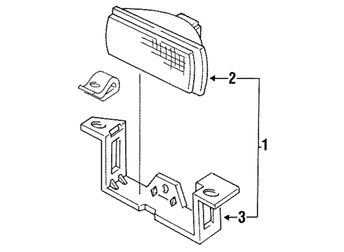 1990 Oldsmobile Cutlass Supreme Lamp Assembly, Front Fog Diagram for 16514856