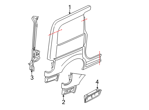 2016 Chevy City Express Side Panel & Components Diagram