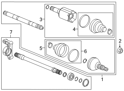 2023 Chevy Malibu Drive Axles  Diagram