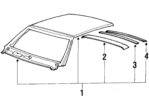 1985 Buick Riviera Roof Panel Emblem Diagram for 20123258