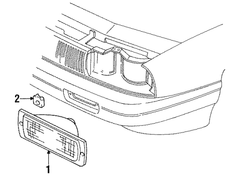 1993 Buick Regal Lamp Assembly, Parking & Turn Signal Diagram for 5976082