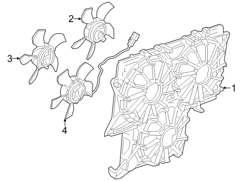 2023 Cadillac Escalade ESV Cooling System, Radiator, Water Pump, Cooling Fan Diagram 2 - Thumbnail
