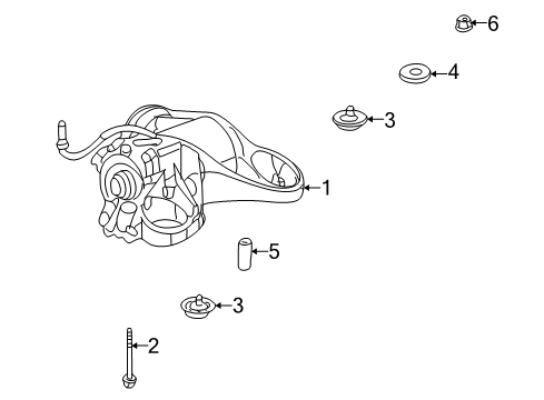 2006 Pontiac Montana Axle & Differential - Rear Diagram