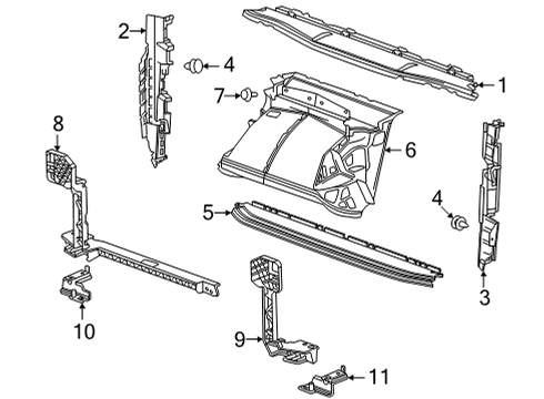 2022 Chevy Tahoe Splash Shields Diagram 2 - Thumbnail