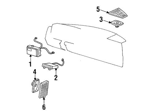 1991 Chevy C3500 Cover Assembly, Radio Rear Speaker Opening *Dark Gray Diagram for 15523594