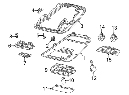 2013 Buick Regal Console Assembly, Roof *Neutral L Diagram for 20959389