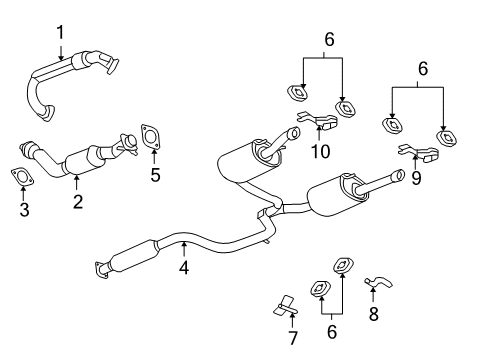 2009 Chevy Impala Exhaust Components Diagram 3 - Thumbnail