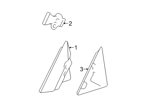 2022 Chevy Express 3500 Exterior Trim - Pillars Diagram