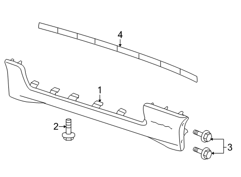 2005 Pontiac Sunfire Molding Assembly,Rocker Panel, Rh (Paint To Match) Diagram for 88892966