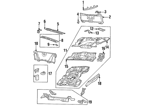 1991 Pontiac Bonneville Support Asm,Rear Suspension Diagram for 12537894