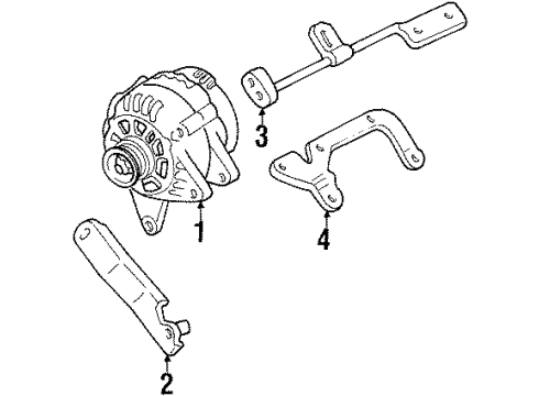 1999 Oldsmobile Intrigue GENERATOR Assembly (Remanufacture) Diagram for 19244738