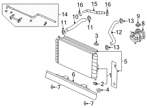 2004 Saturn Ion Radiator & Components Diagram 2 - Thumbnail