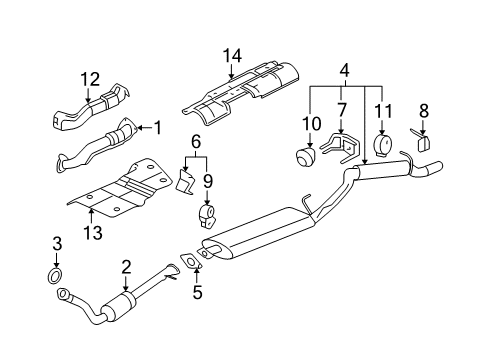 2007 Buick Rendezvous Exhaust Components Diagram