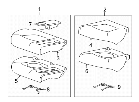 2020 Chevy Spark Cover Assembly, R/Seat Cush *Black Diagram for 42738170