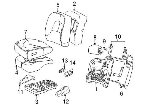 2003 Buick Park Avenue Lumbar Control Seats Diagram 1 - Thumbnail