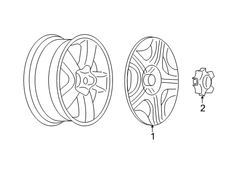 2007 Chevy Malibu Wheel Covers & Trim Diagram