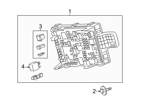 2020 Cadillac CT6 Block Assembly, Body Wrg Harn Junc Diagram for 84460010