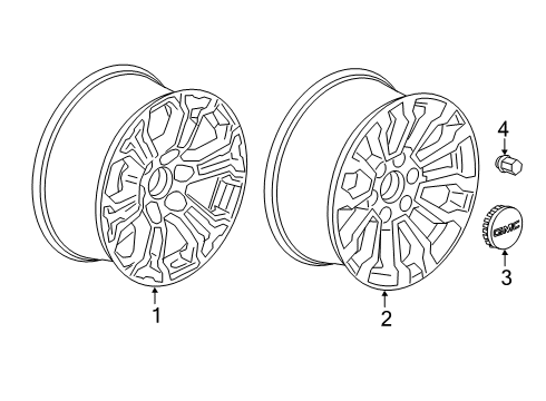 2021 GMC Sierra 1500 Wheels Diagram 2 - Thumbnail