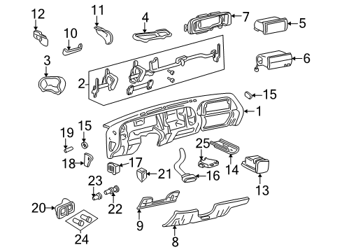 1999 Chevy K1500 Instrument Panel Diagram